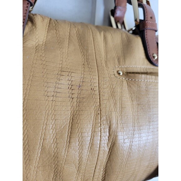 Makowski Cognac Brown Leather Shoulder Satchel Bag - Picture 11 of 12